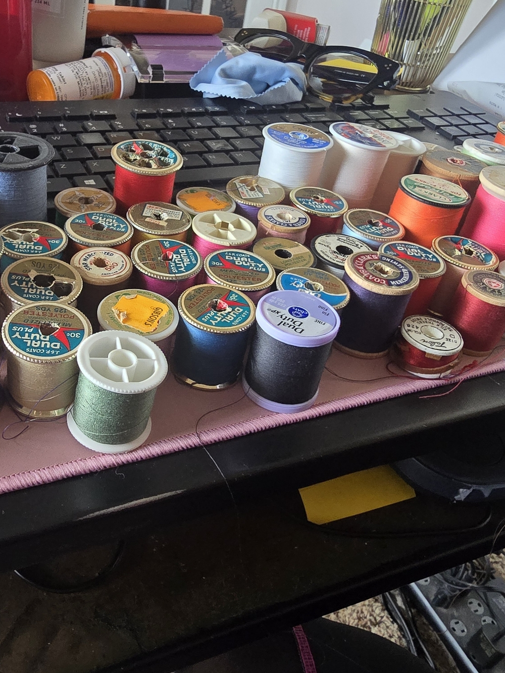 Vintage Sewing Thread Spools - Multicolor